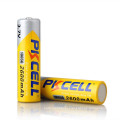 pkcell 18650 3.7v batería li-ion 2600mah batería recargable de litio